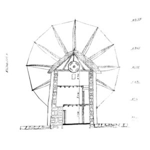 Sectional plan of the Agouros "Demenegos" Windmill.